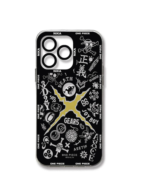 Japan Anime Luffys Gear 5 Phone Case For iPhone 15 14 13 12 Mini 11 Pro Max X XR XS 8 SE 2020 Plus One Pieces Transparent Cover